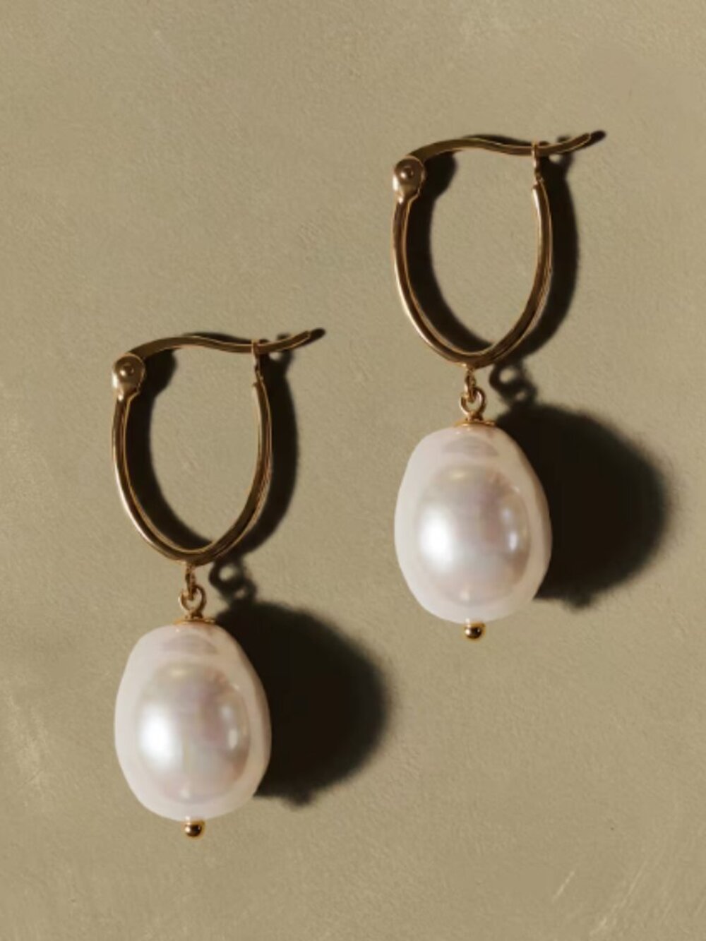 Quince Freshwater Cultured Pearl Hoops - Picture 6 of 6